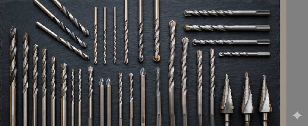 Complete range of drill bits - HSS, carbide, SDS, and step drill bits