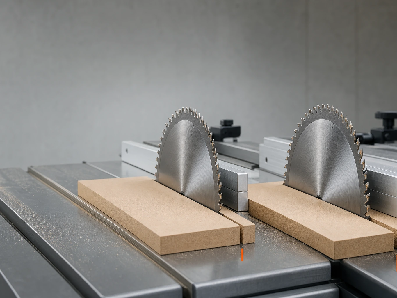 Thin kerf and standard kerf circular saw blades cutting comparison