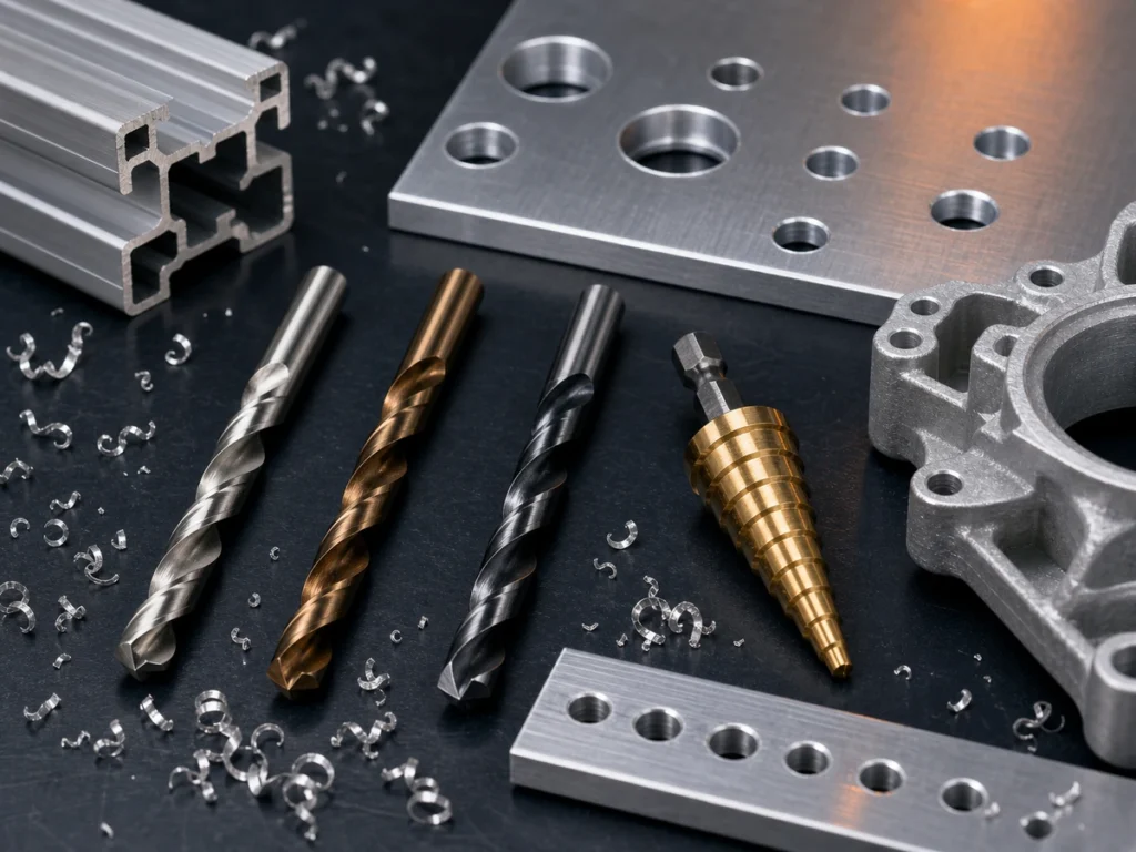 Drill bits for aluminum sheet plate extrusion and cast aluminum